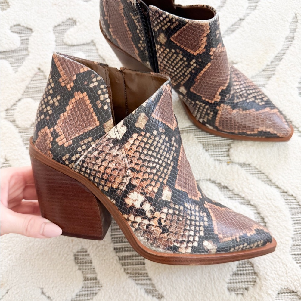 Snakeskin Ankle Boots